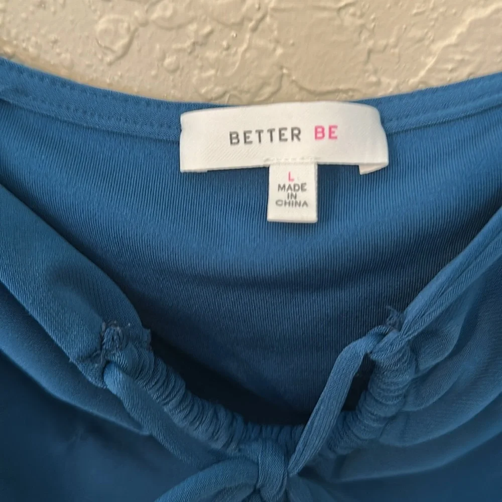 Better Be Teal Long Sleeve Ruched Dress p